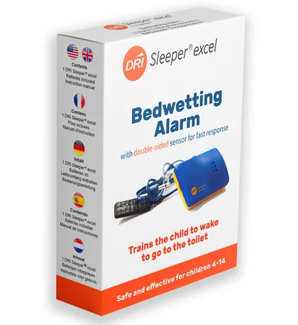 DRI Sleeper Excel bedwetting alarm and packaging